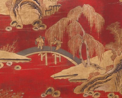 图片[2]-Red paint gold landscape book grid-China Archive